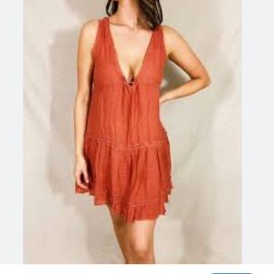 Wishlist Pink Sleeveless V-Neck Sundress